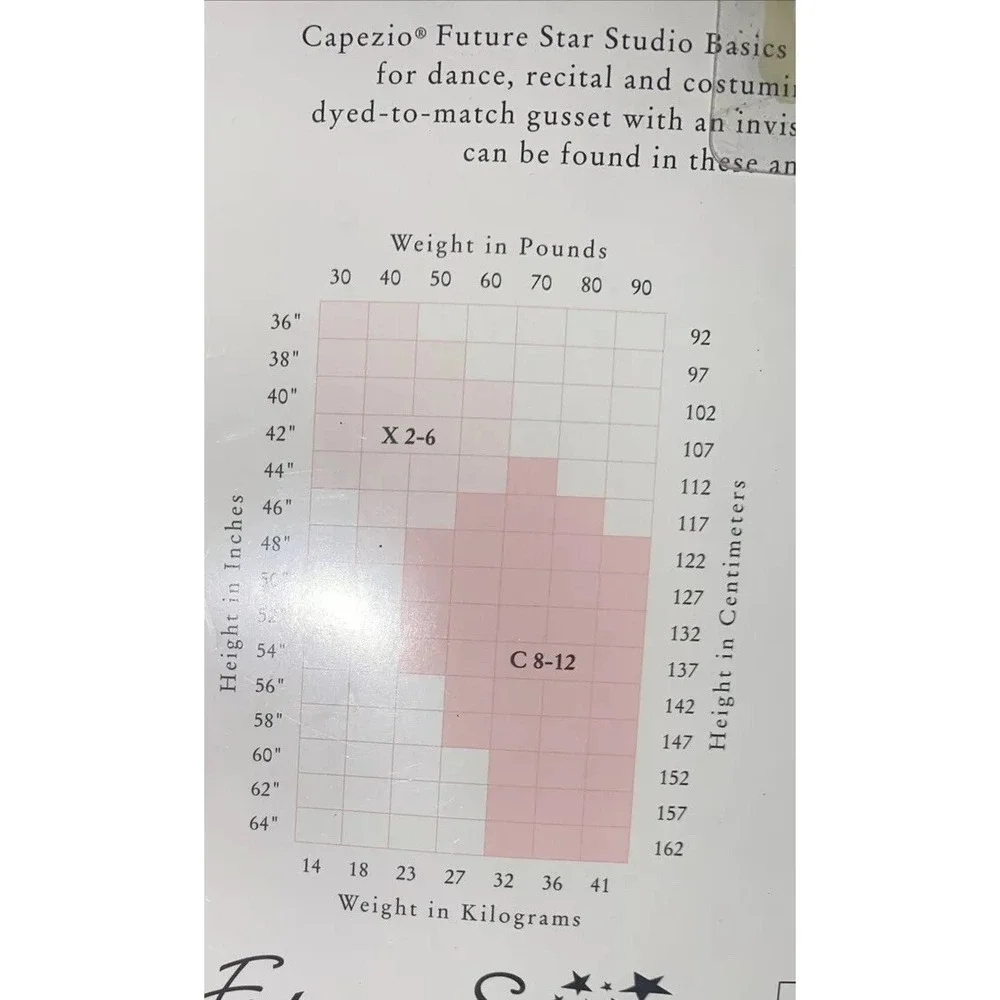 New STUDIO BASICS Capezio Nude Footed Tights FS1825C Dance Sz Medium Large Child